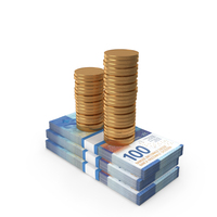 100 Percent Swiss 100 Francs Money Notes With Gold Coins PNG & PSD Images