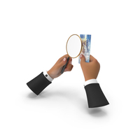 Hand Holding Magnify Find Swiss 100 Francs Note PNG & PSD Images