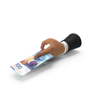 Two Fingercash Give Swiss 100 Francs Money Note Hand Hold PNG & PSD Images