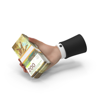 Swiss 200 Francs Holding Giving Bill Money PNG & PSD Images