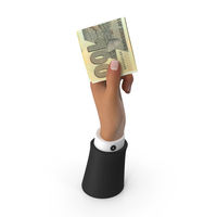 Rising Hand Holding Zimbabwe 100 Dollars Note PNG & PSD Images