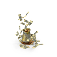 Zimbabwe 100 Dollars Money Gold Coins Bag PNG & PSD Images