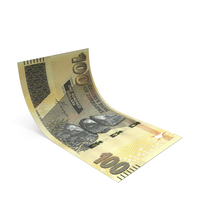 Zimbabwe 100 Dollars Money Note Bend Ground PNG & PSD Images