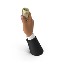 Zimbabwe 100 Dollars Roll Holding Hand PNG & PSD Images