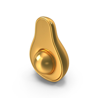 Avocado Off Pease Icon Gold PNG & PSD Images