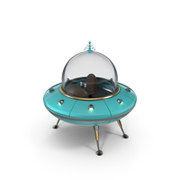 Retro Cartoon UFO PNG & PSD Images