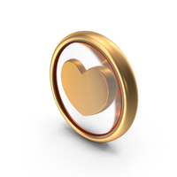 Heart Favorate Glass Coin PNG & PSD Images
