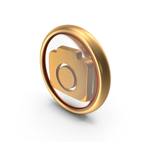 Pic Camera App Icon Glass Coin PNG & PSD Images