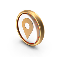Pin Locate Navigate Glass Coin PNG & PSD Images