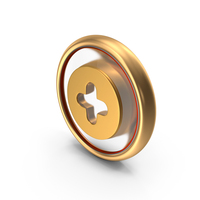 Plus Medical Coin Symbol Glass Coin PNG & PSD Images