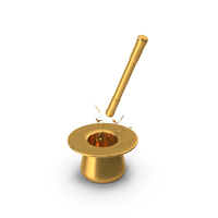 Magician Hat Icon Gold PNG & PSD Images