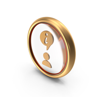 User With Information Chat Bubble Glass Coin PNG & PSD Images