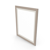 minimalist double layer picture frame with beige and white border PNG & PSD Images
