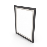 minimalist double layer picture frame with black and grey border PNG & PSD Images