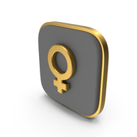 Female Square Coin PNG & PSD Images