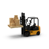 Forklift Pallet and Boxes PNG & PSD Images