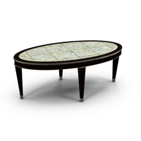 Ethan Allen Winston Oval Coffee Table PNG & PSD Images