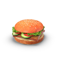 素食汉堡PNG和PSD图像