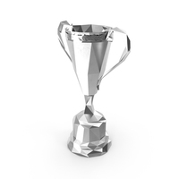 Low Poly Silver Trophy PNG & PSD Images