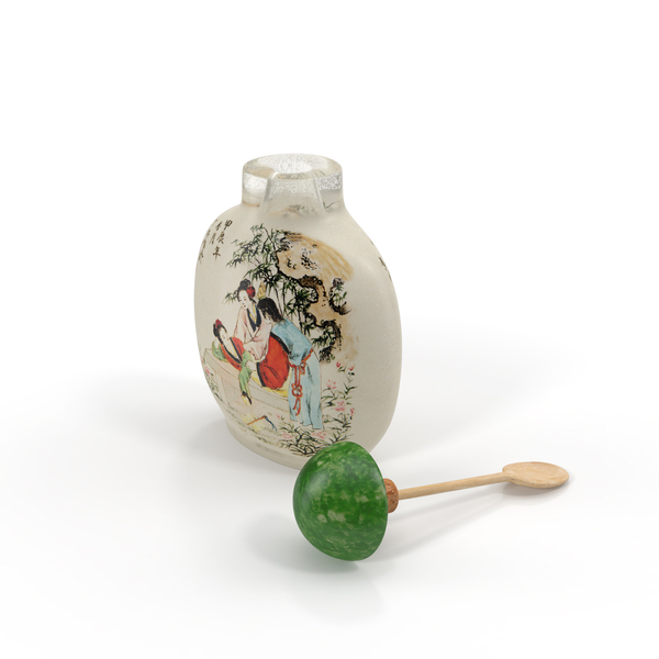 Chinese Snuff Bottle With Spoon PNG & PSD Images
