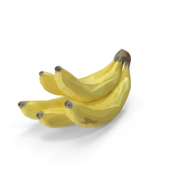 Low Poly Bananas PNG & PSD Images