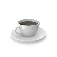 低聚咖啡杯PNG和PSD图像