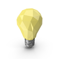 Low Poly Light Bulb PNG & PSD Images