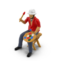Miniature Toy Artist PNG & PSD Images