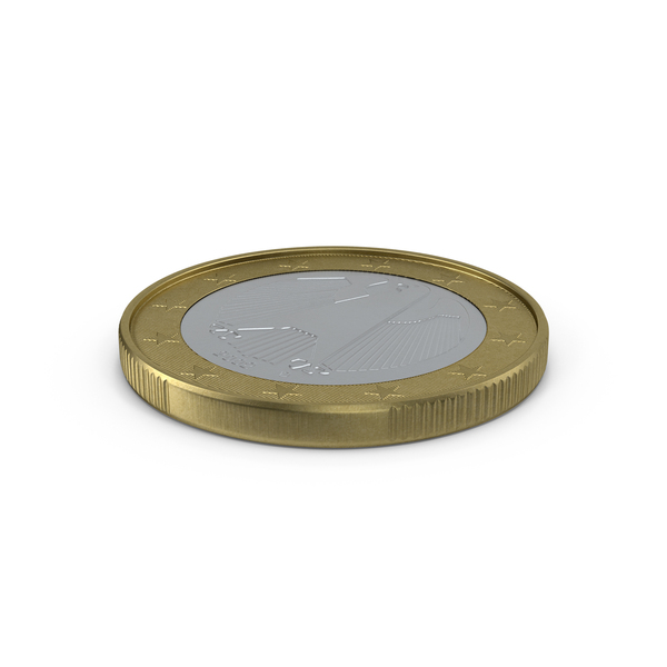 1欧元硬币PNG和PSD图像