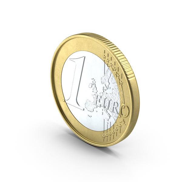 1欧元硬币PNG和PSD图像
