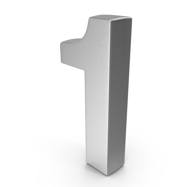 1 Number Stylish Silver PNG & PSD Images