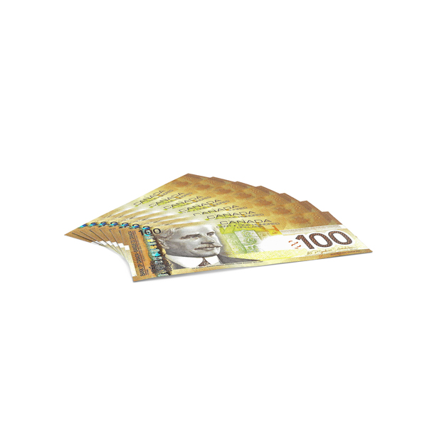 One Hundred Banknote: 100 Canadian Dollar Note PNG & PSD Images
