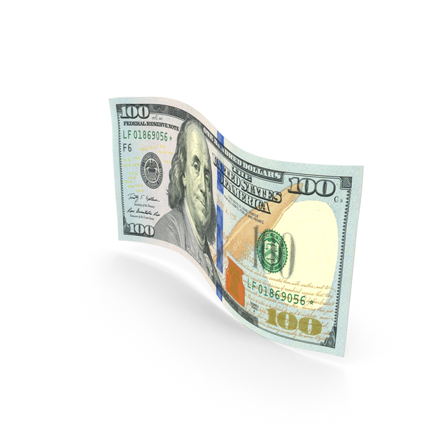 One Hundred Bill: 100 US Dollar Money Flag Note PNG & PSD Images