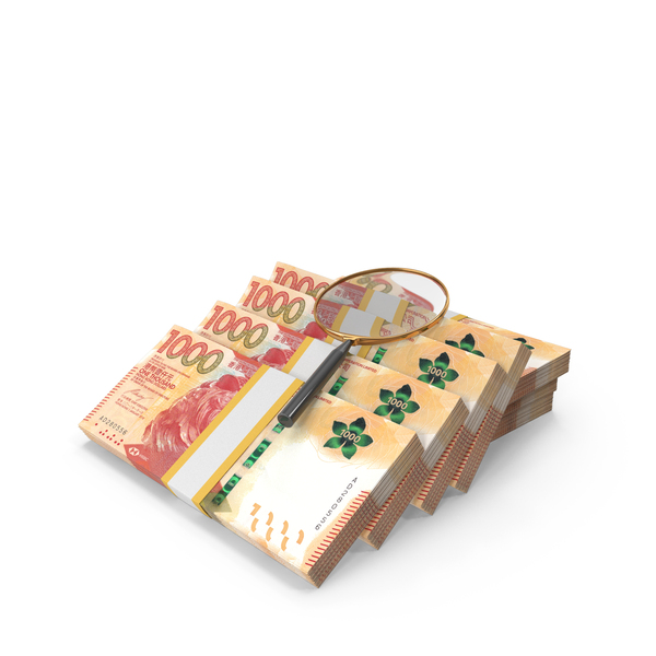 Currency: 1000 Hong Kong Dollars Money Notes Magnify Glass Ground PNG & PSD Images