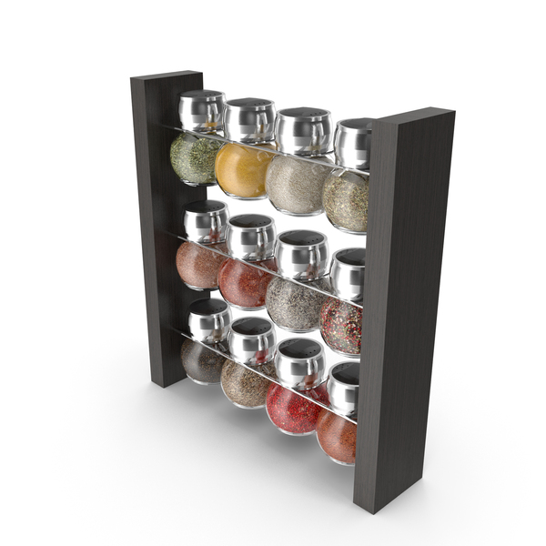 12 Piece Spice Rack PNG & PSD Images