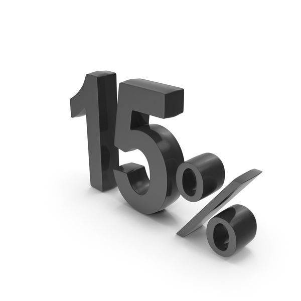 Number: 15 Percent Black PNG & PSD Images