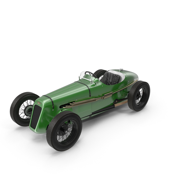 Roadster: 1930 Austin Seven Special Monoposto Green PNG & PSD Images