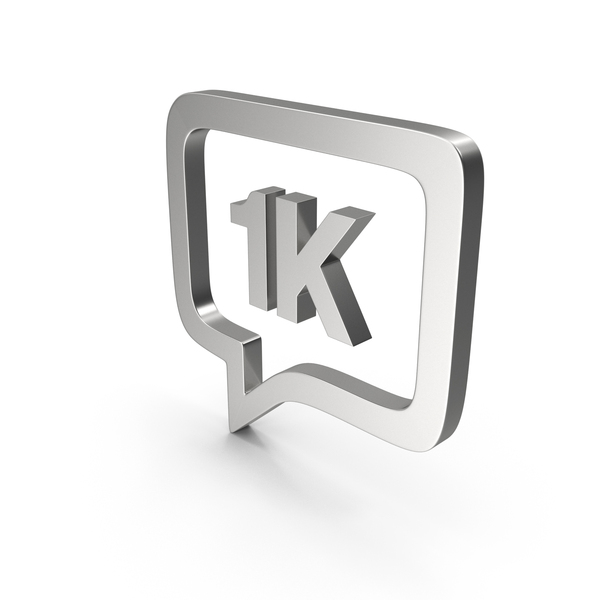 Speech Balloon: 1K Message Logo Silver PNG & PSD Images Speech Balloon: 1K Message Logo Silver PNG & PSD Images