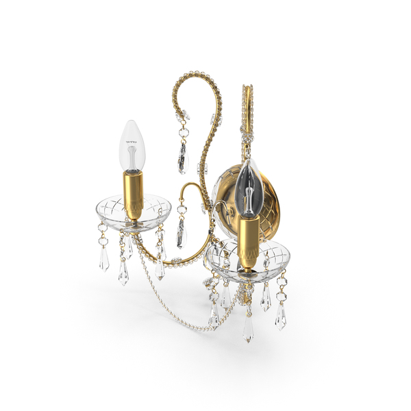 Lighting: 2 Bulbs off Wall Classical Crystal Lamp PNG & PSD Images Lighting: 2 Bulbs off Wall Classical Crystal Lamp PNG & PSD Images