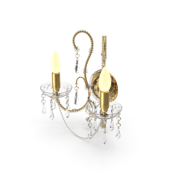 Lighting: 2 Bulbs Wall Crystal Classical Lamp PNG & PSD Images Lighting: 2 Bulbs Wall Crystal Classical Lamp PNG & PSD Images