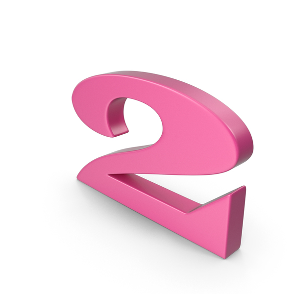 Number: 2 Pink PNG & PSD Images