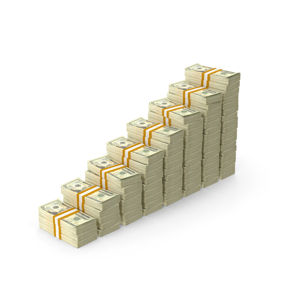 Banknote: 20 Dollars Long Stepped Stacks PNG & PSD Images