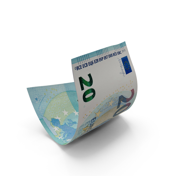 Twenty: 20 Euro Money Note Bend PNG & PSD Images Twenty: 20 Euro Money Note Bend PNG & PSD Images