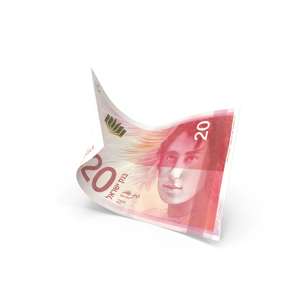 20 Israeli Shekel Banknote Bill PNG & PSD Images 20 Israeli Shekel Banknote Bill PNG & PSD Images