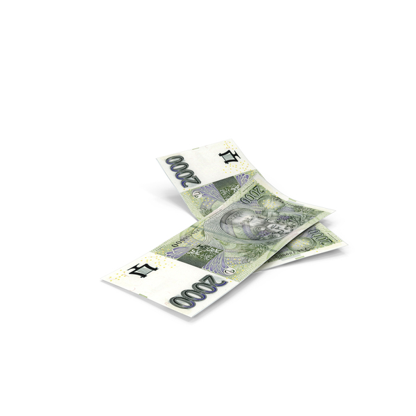 Currency: 2000 Czech Korun Money Two Notes Fall Ground PNG & PSD Images Currency: 2000 Czech Korun Money Two Notes Fall Ground PNG & PSD Images