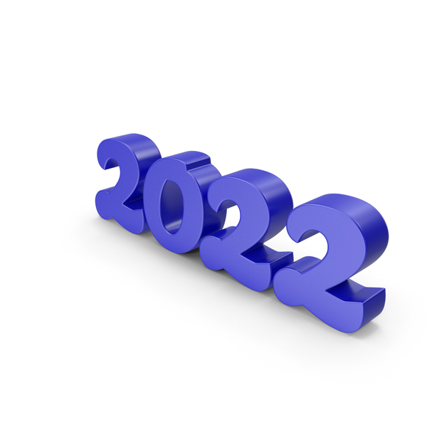 Number: 2022 Blue PNG & PSD Images