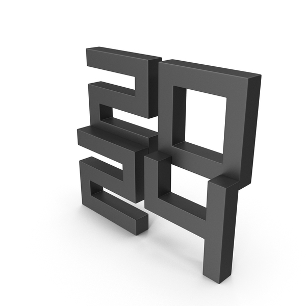 Number: 2024 Black PNG & PSD Images