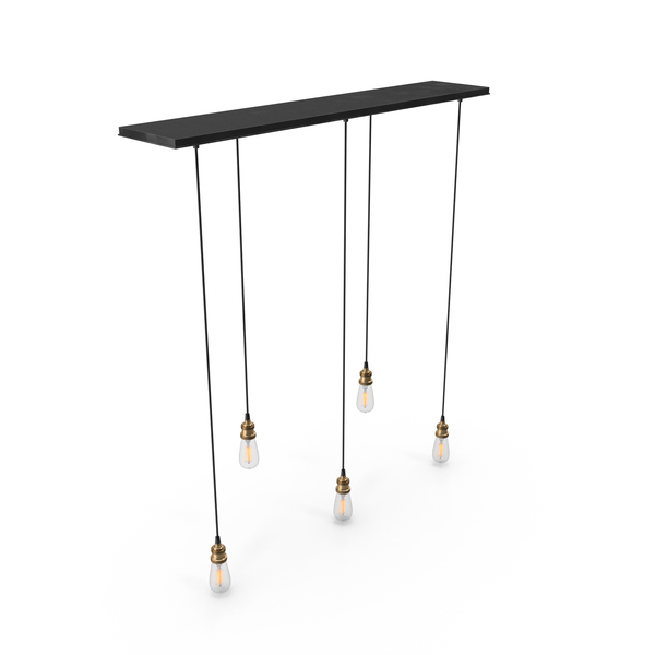 Chandelier: 20th Century Factory Filament Bare Bulb Rectangular Pendant PNG & PSD Images Chandelier: 20th Century Factory Filament Bare Bulb Rectangular Pendant PNG & PSD Images