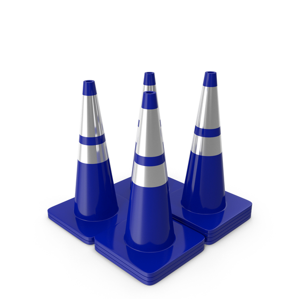Cones: 28 Inch Traffic Cone With Reflector Blue PNG & PSD Images Cones: 28 Inch Traffic Cone With Reflector Blue PNG & PSD Images