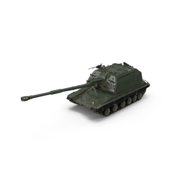 M109 Howitzer: 2S19 Msta Green Dirt PNG & PSD Images